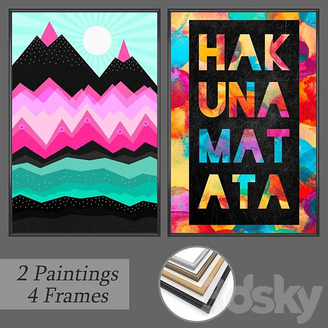 Set from wall paintings No 441 3DModel