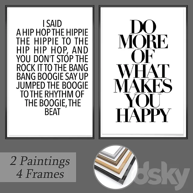 Set from wall paintings No 503 3DModel