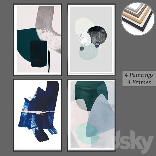 Set from wall paintings No 506 3DModel