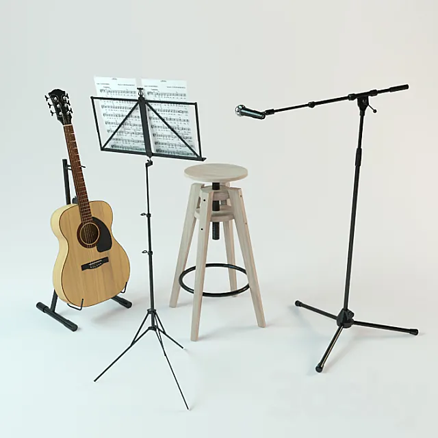 Set Guitarist 3DModel