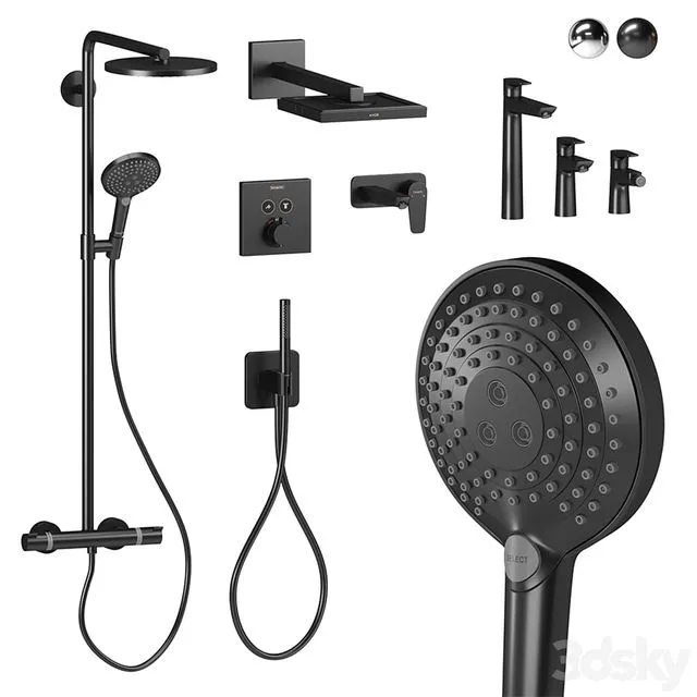 Set Hansgrohe and Axore 3D Model
