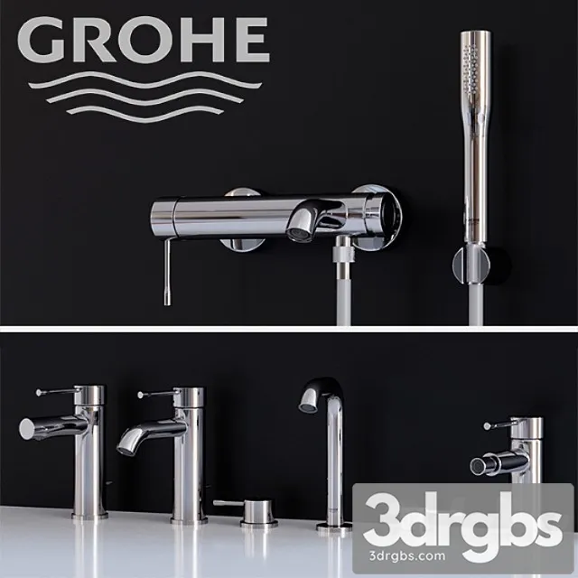 Set mixer Grohe Essence New Part 1 3D Model Free