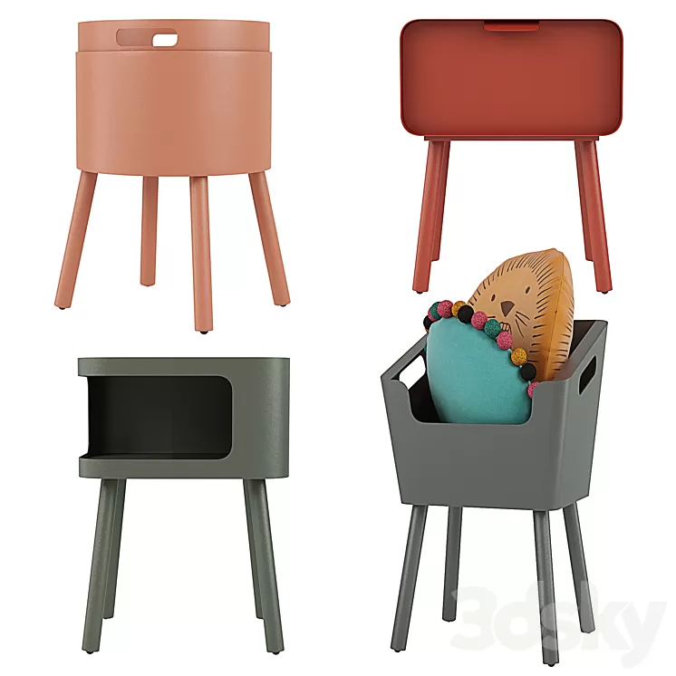 Set nightstand by La Redoute 3D Model