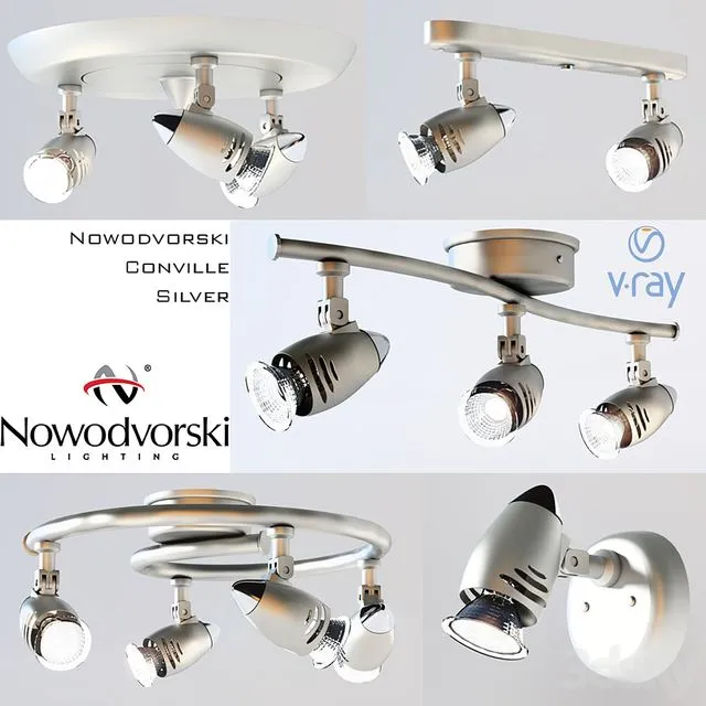Set Nowodvorski Colville Silver 3D Model