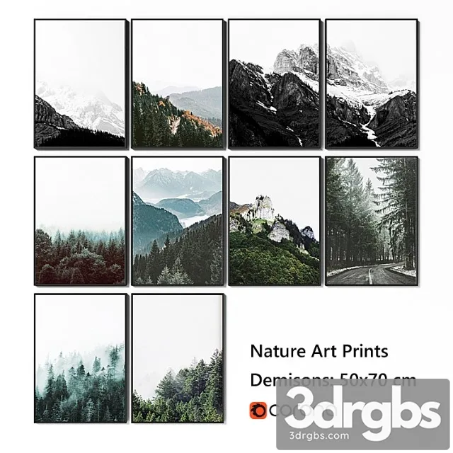 Set of 10 decor 3D Model Free