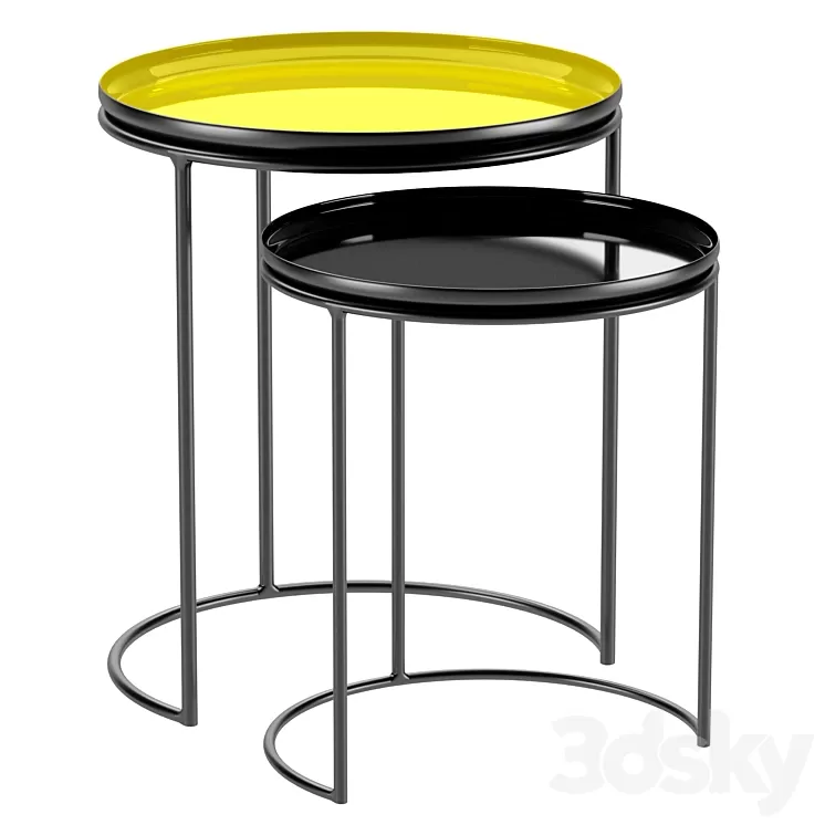 Set of 2 round coffee tables Tivara