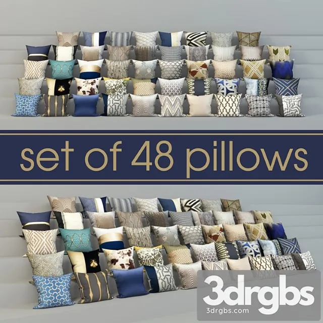 Set of 48 set of 48 semi 3D Model Download