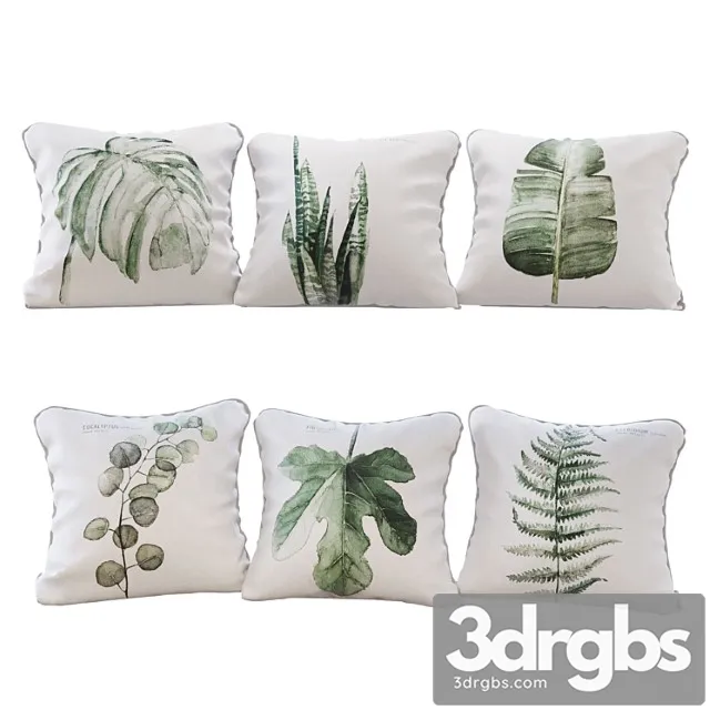 Set of 6 with urban botanic 01 print 3D Model Download