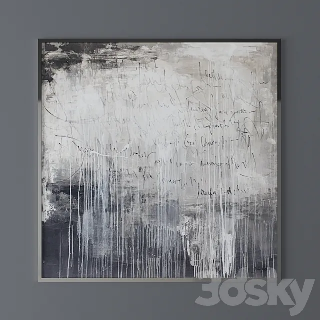 Set of abstract paintings 33 3D Model