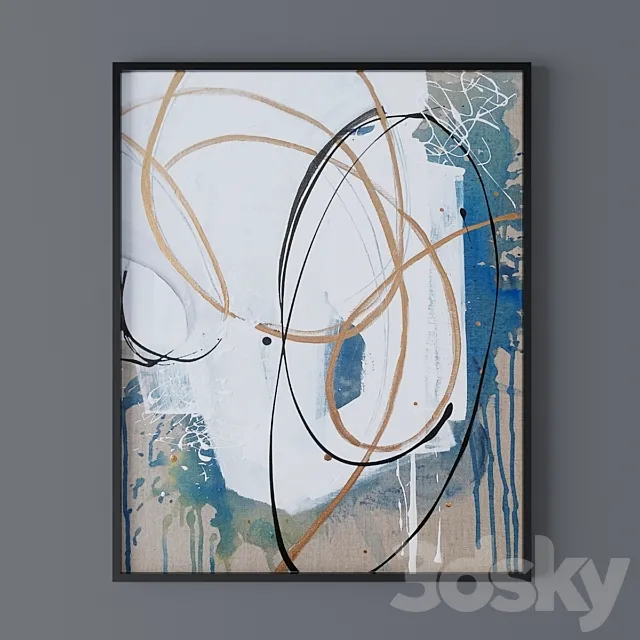 Set of abstract paintings 40 3D Model