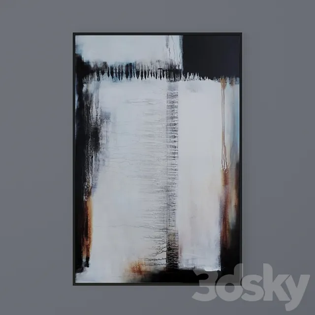 Set of abstract paintings 42 3D Model
