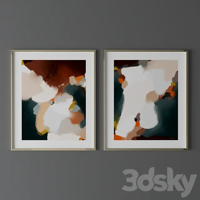 Set of abstract paintings13 3D Model