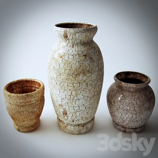 Set of antique vases 3D Model