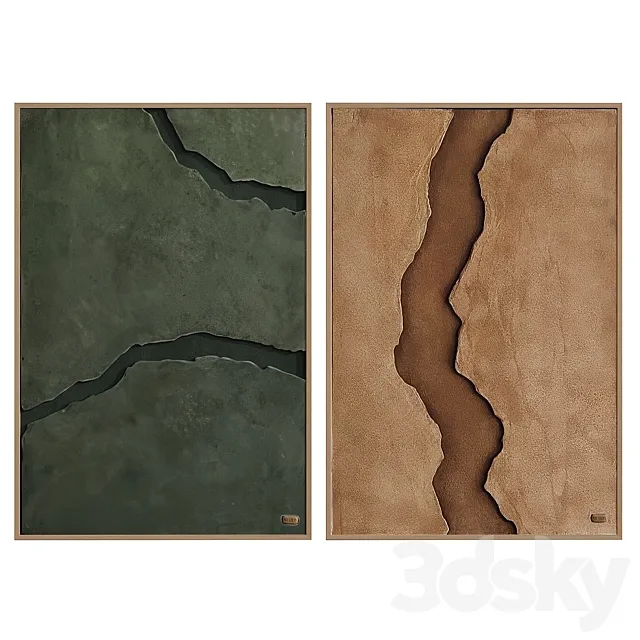 Set of art paintings from the Terra collection by Muddy 3D Model