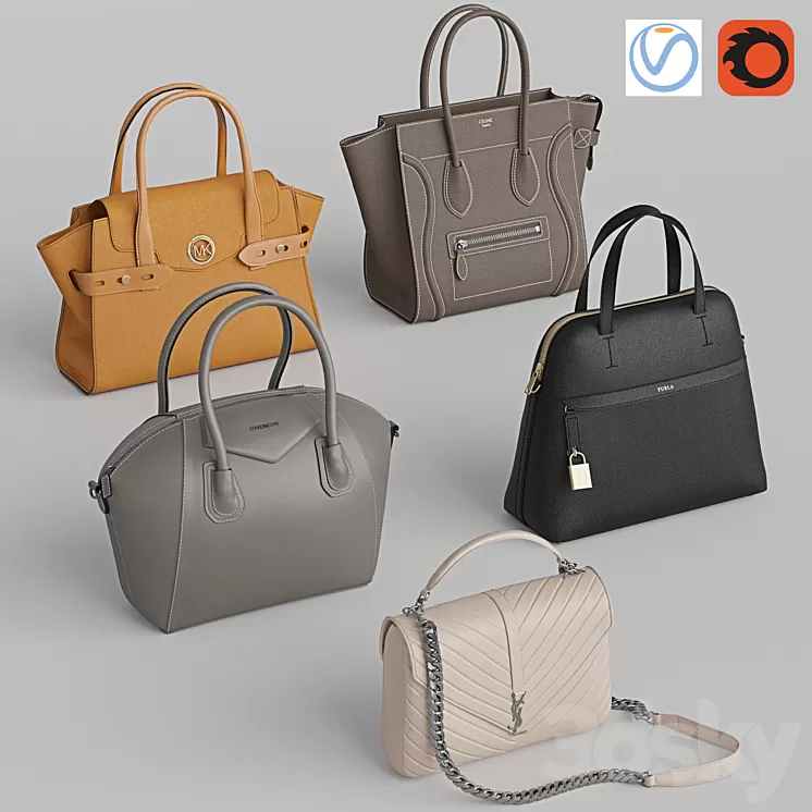 Set of bags 5 3D Model