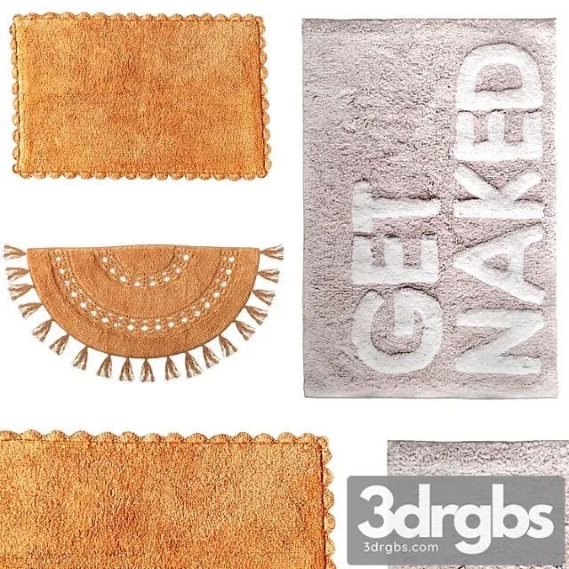 Set of Bath Mats From Urban Outfitters 3D Model Free