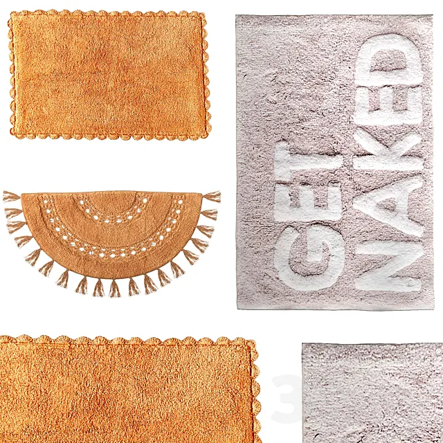 Set of bath mats from Urban Outfitters 3D Model