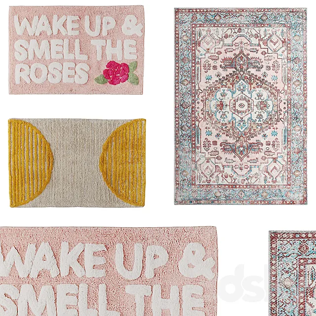 Set of bath mats from Urban Outfitters No. 3 3D Model