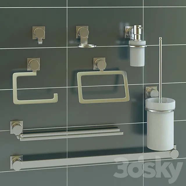 Set of bathroom accessories Grohe Allure 3D Model
