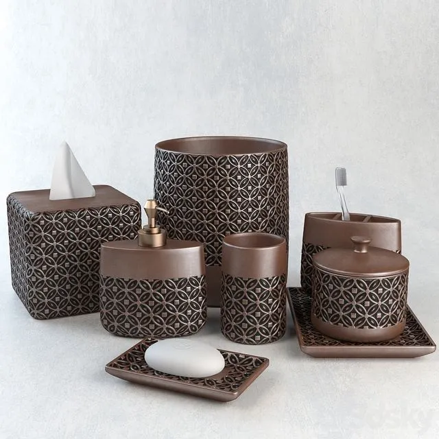 Set of bathroom accessories Islandia 3D Model