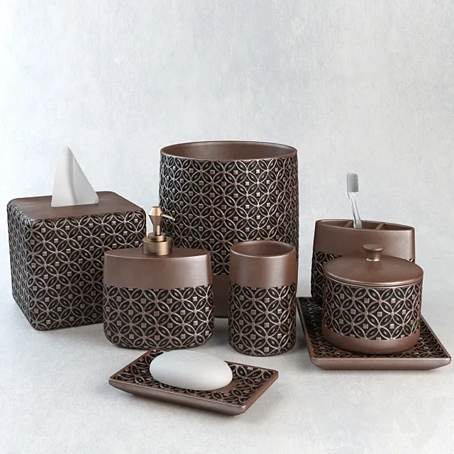 Set of bathroom accessories "Islandia" 3D Model