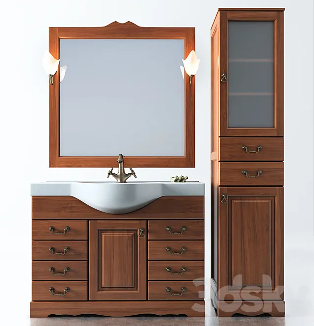 Set of bathroom furniture 3D Model