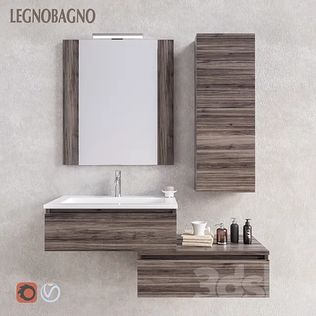 Set of bathroom furniture Componibile 1 3DModel