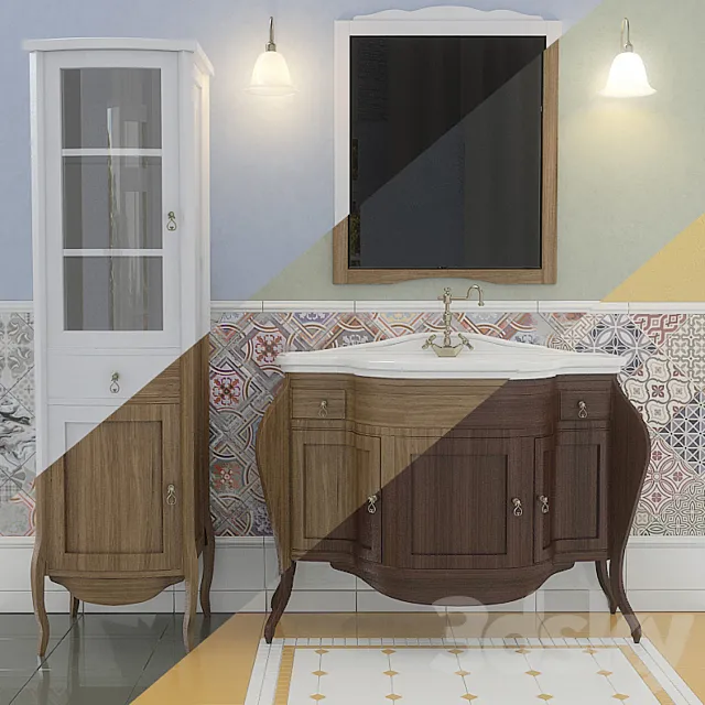 Set of bathroom furniture Marian 3D Model