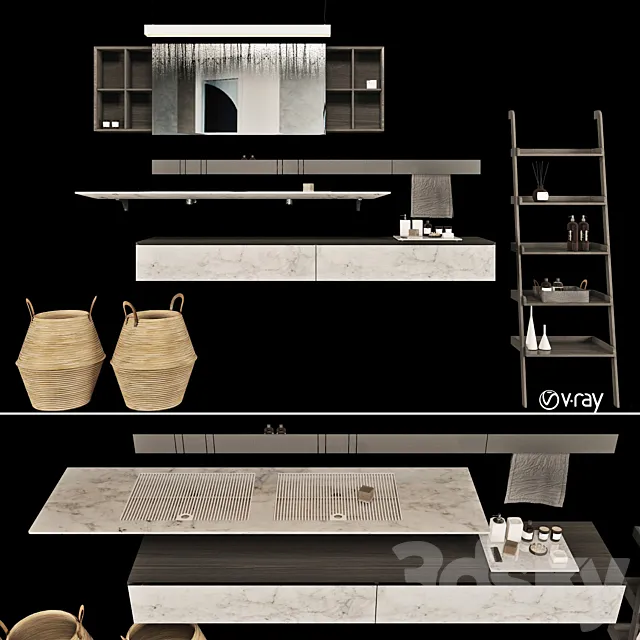 Set of bathroom furniture_agape 3D Model