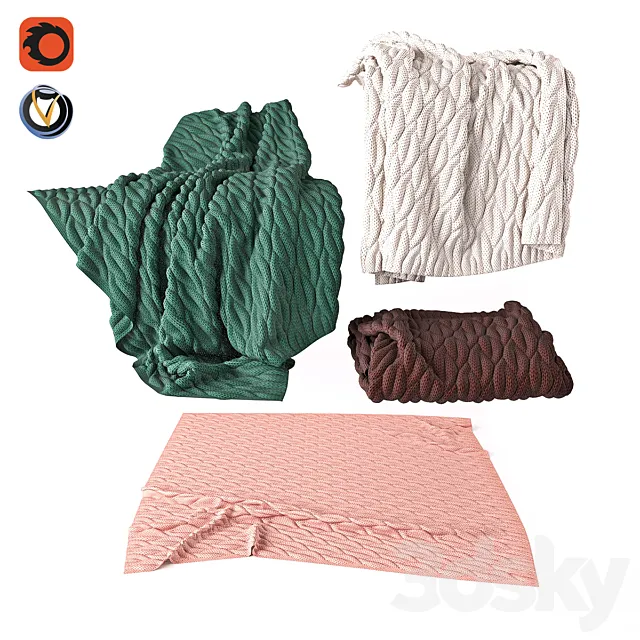 Set of blankets 1 3DModel