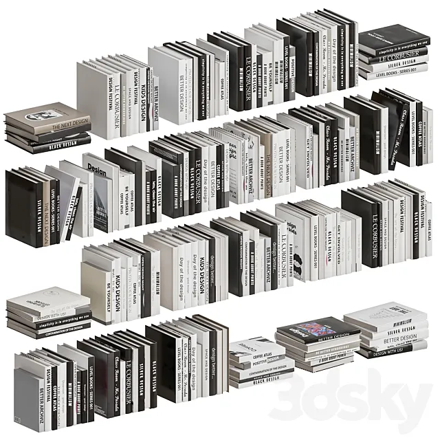 Set of Books 01 3DModel