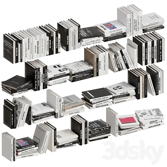 Set of Books 02 3DModel