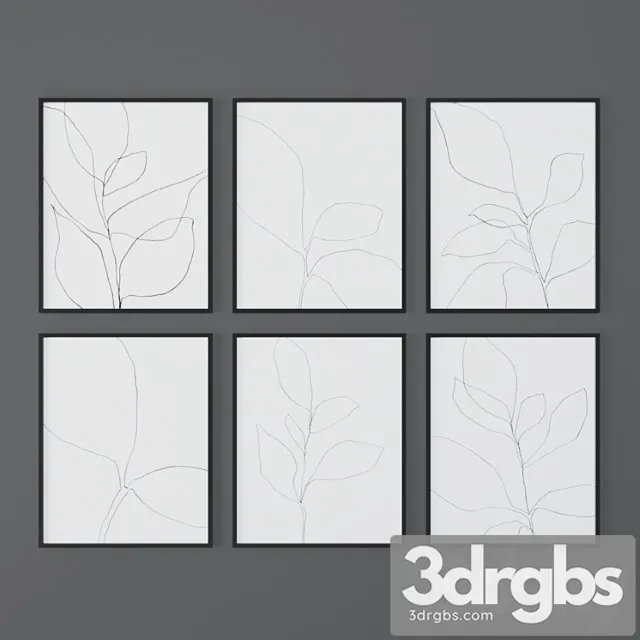 Set Of Botanical Posters From Minimalinstant 3D Model Free