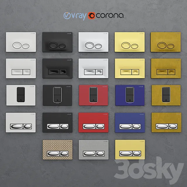 Set of buttons for installing ?reavit 2 3DModel