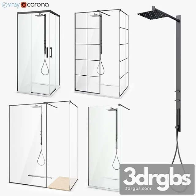 Set of Cabins Radaway Set 46 3D Model Free