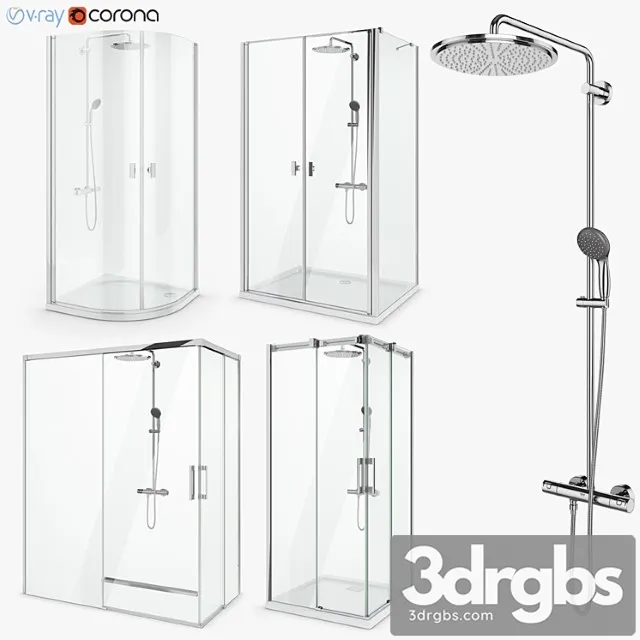 Set of Cabins Radaway Set 50 3D Model Free