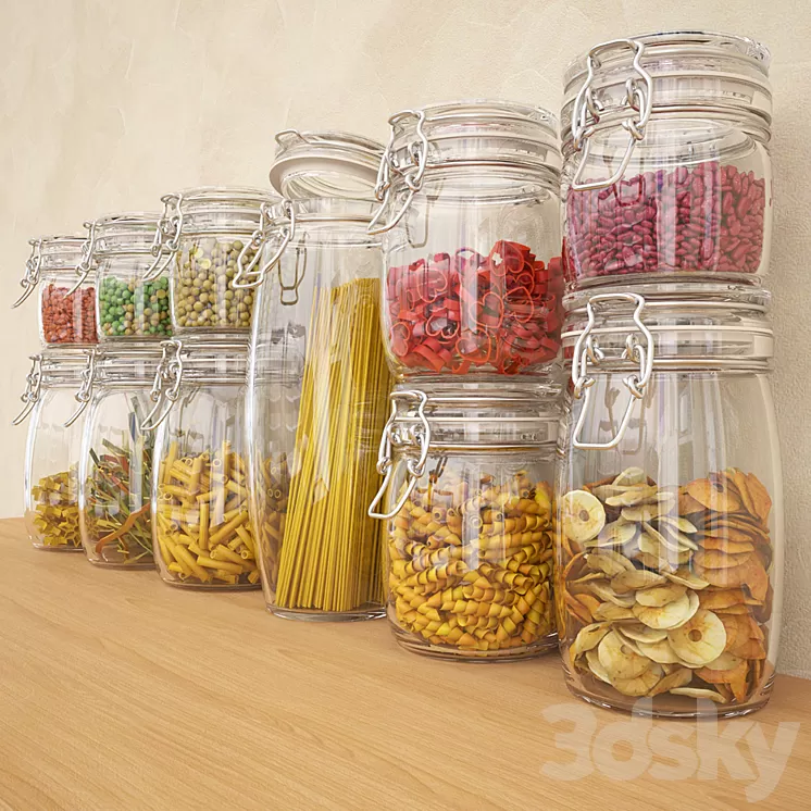 Set of cans - 01 3D Model