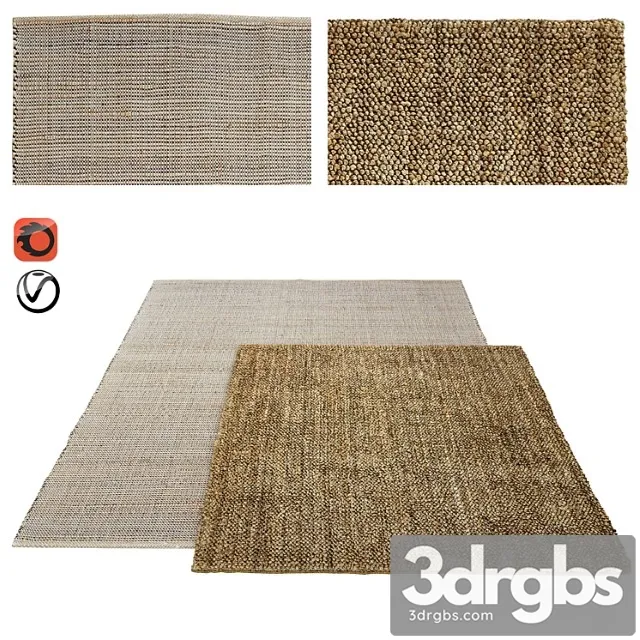 Set of carpets zara home part 4 3D Model Download
