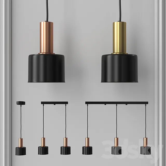 Set of chandeliers of the City collection by NB Light 3D Model