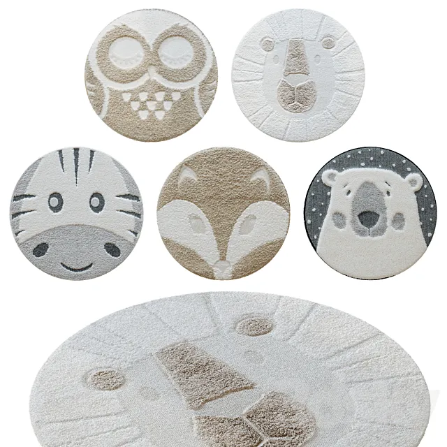 Set of children's carpets Benuta 3D Model