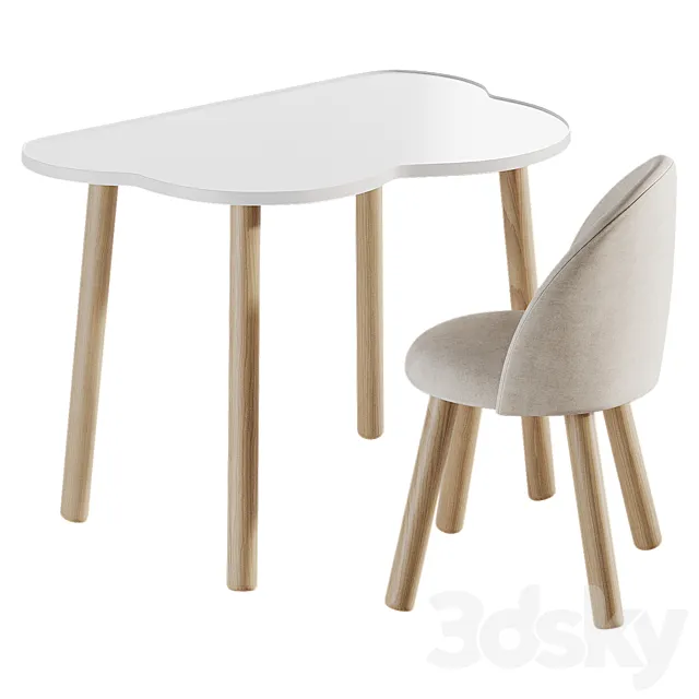 Set of children's tables and chairs TODI 3D Model