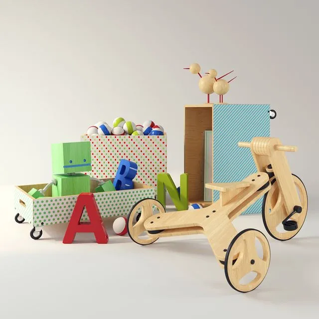 Set of children’s toys 3D Model