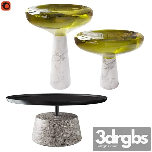 Set Of Coffee Tables 3D Model Free