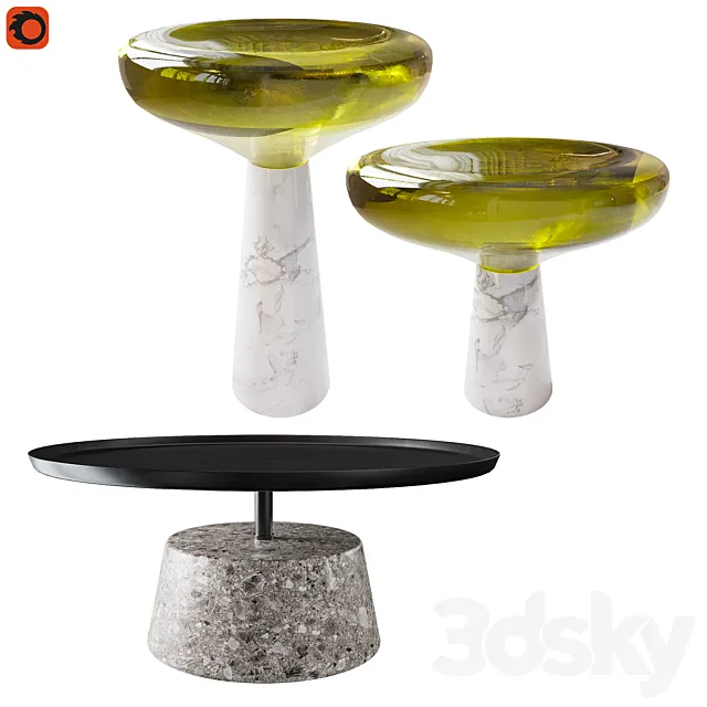 Set of coffee tables 3D Model