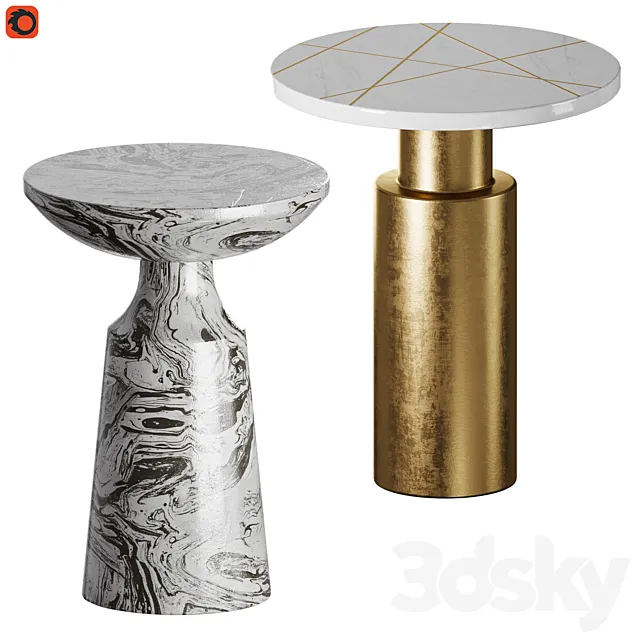 Set of coffee tables Kesbury and Stand M 3D Model