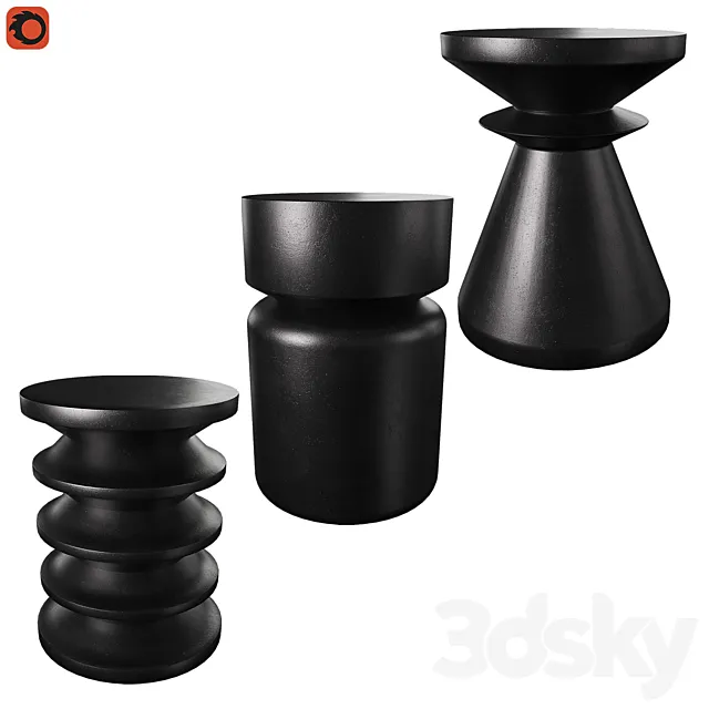 Set of coffee tables Thilde Alban Sujua 3D Model