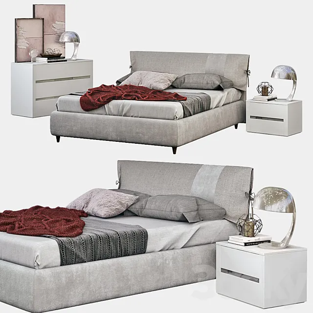 Set of Colombini Casa furniture with décor 3DModel