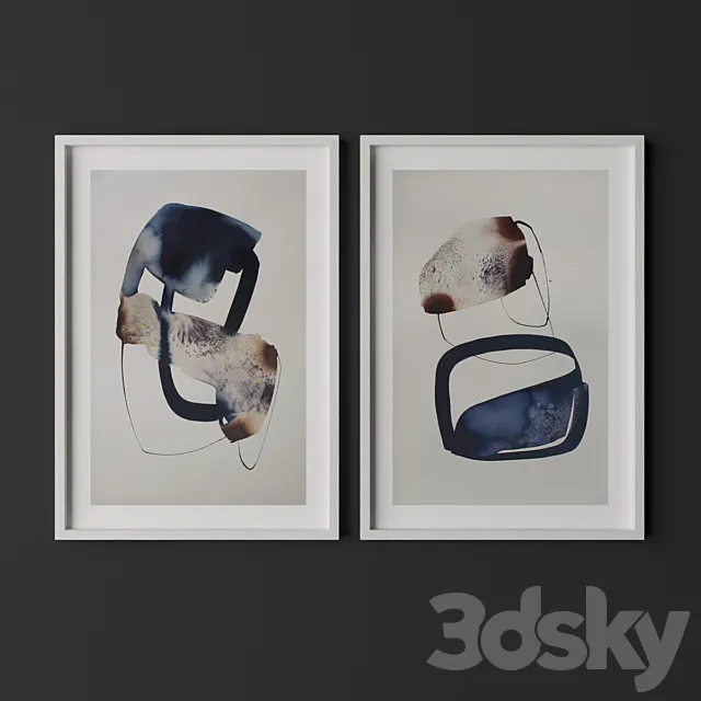 Set of contemporary art 18 Free Download