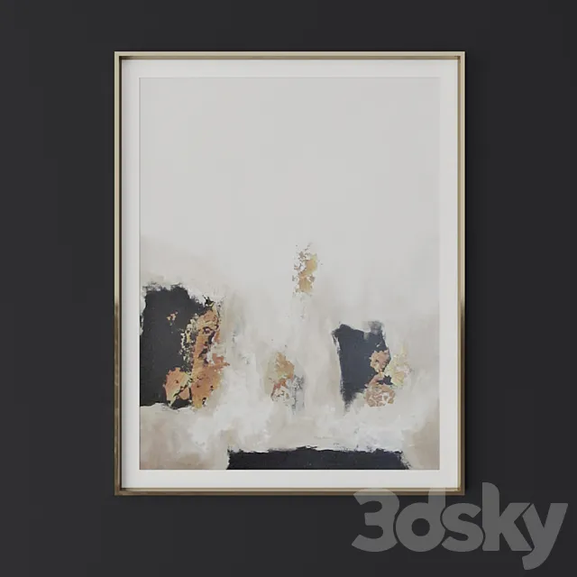 Set of contemporary art 30 3D Model