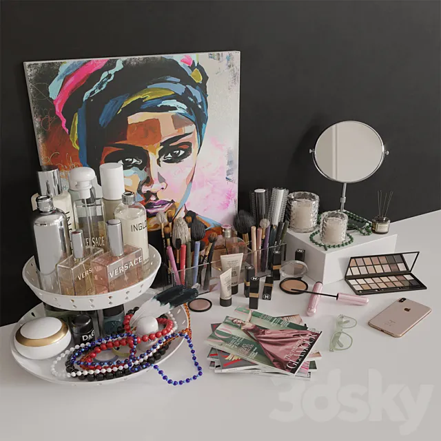 Set of cosmetics 01 3D Model